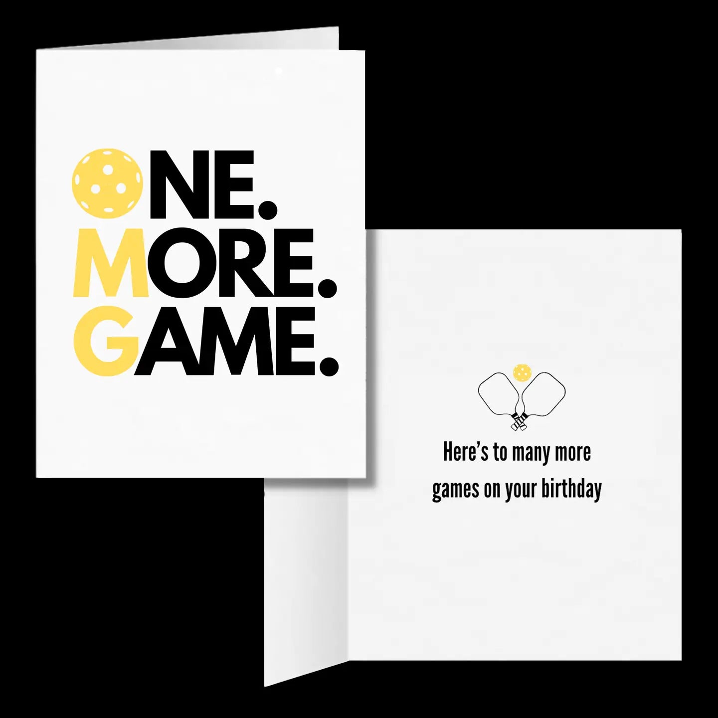 Pickleball Birthday Card | ONE MORE GAME