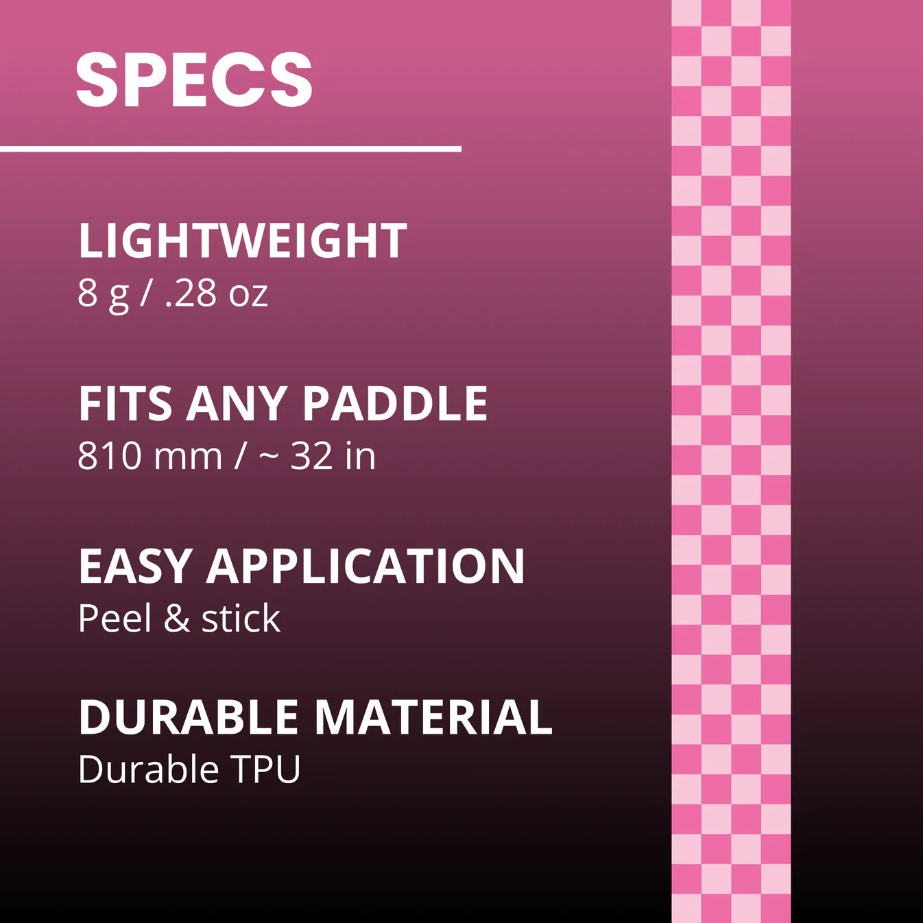 Edge Tape | Pink Checkers