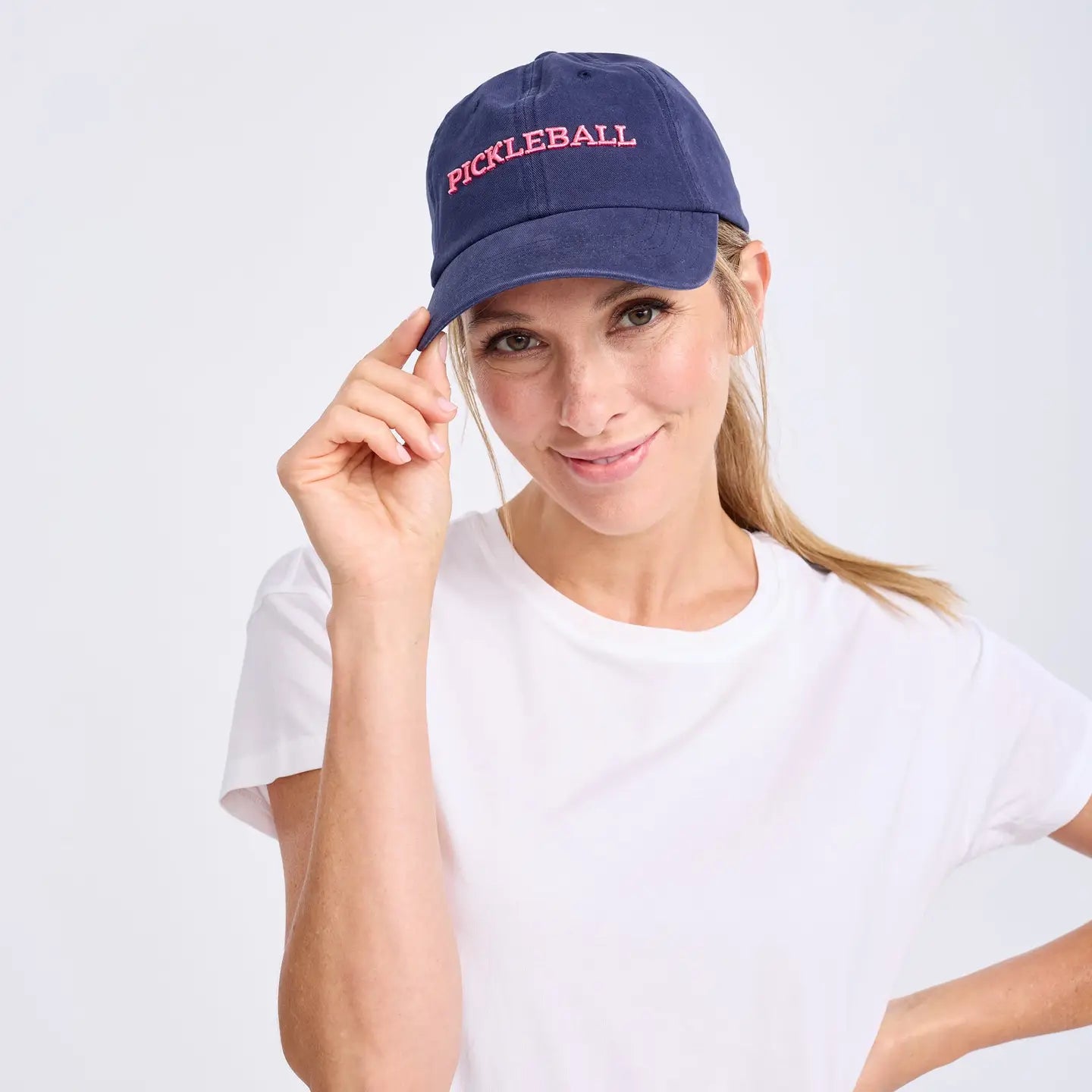 PICKLEBALL Embroidered Hat | Navy + Pink