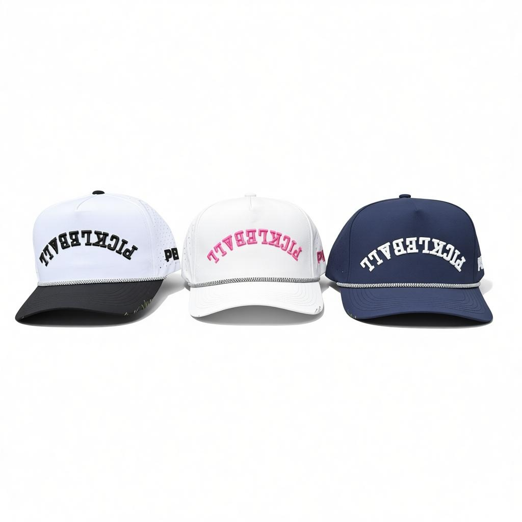 PICKLEBALL Upside Down Hat | white + hot pink