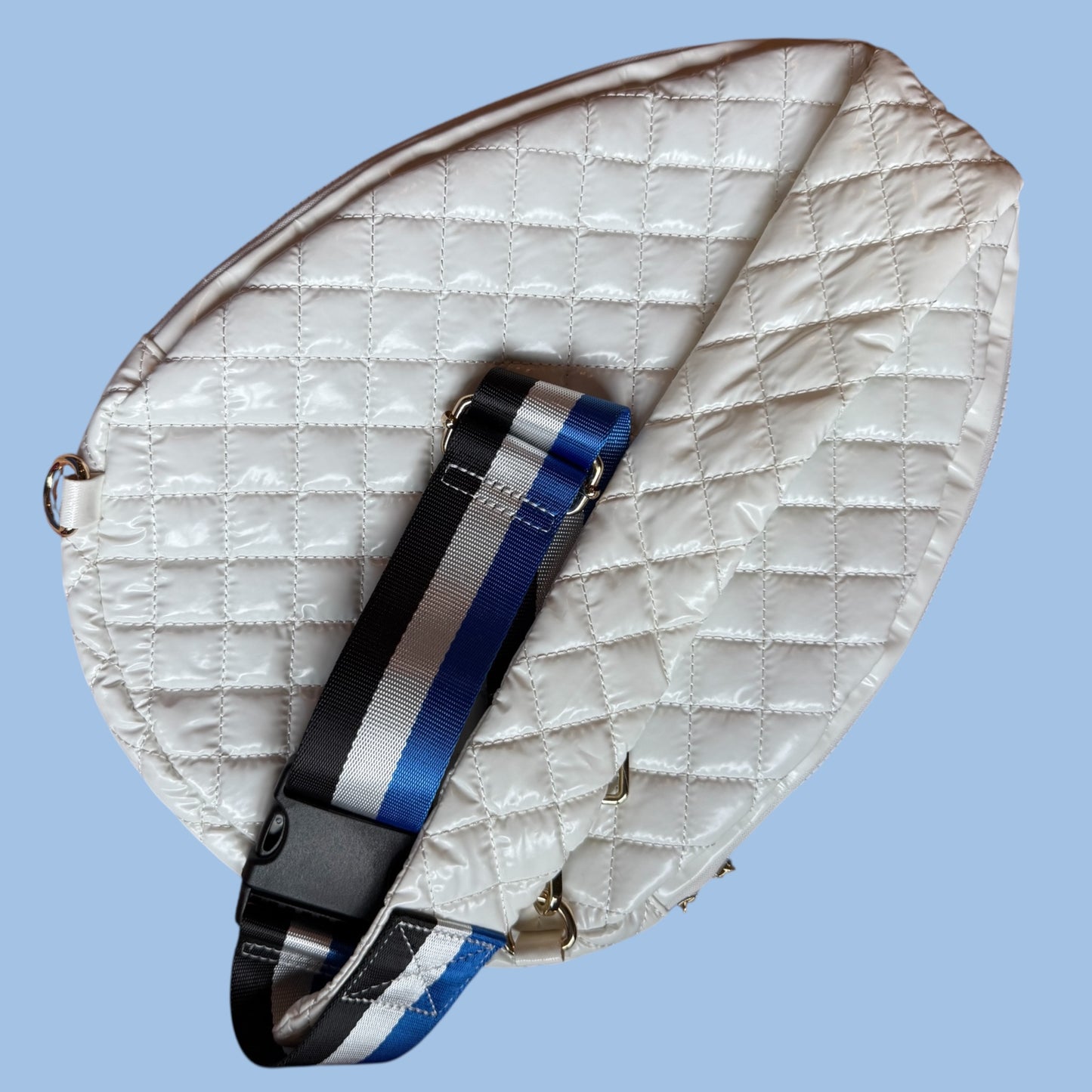 SUPER SALE! Puffer Sling Bag | Shiny White