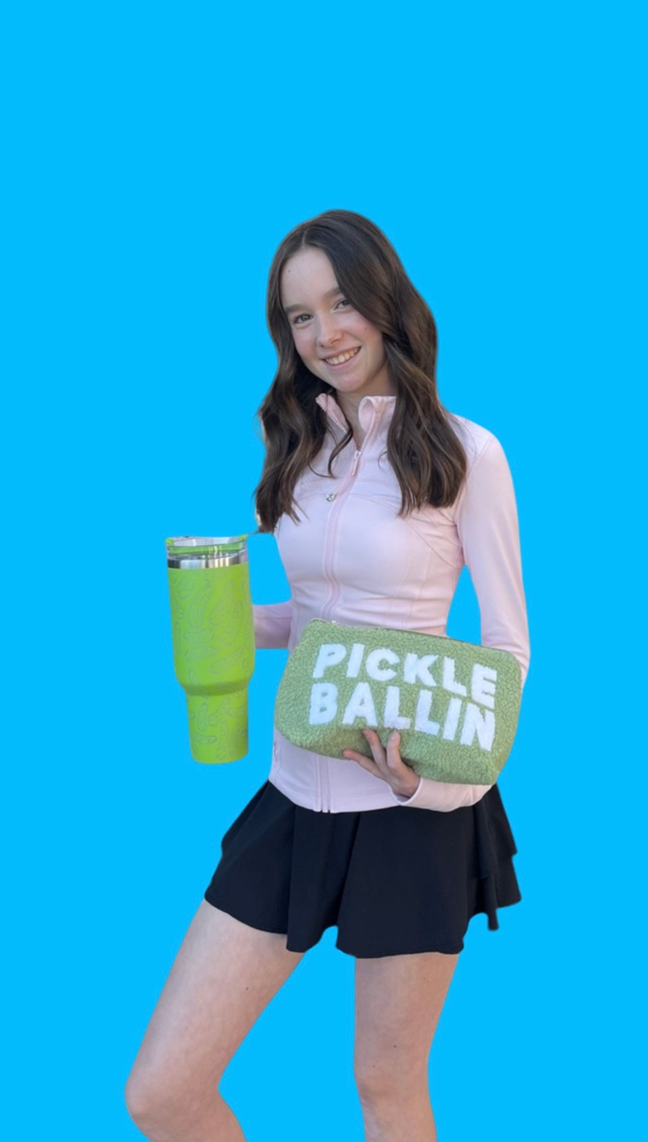 PICKLEBALLIN' Teddy Pouch | green