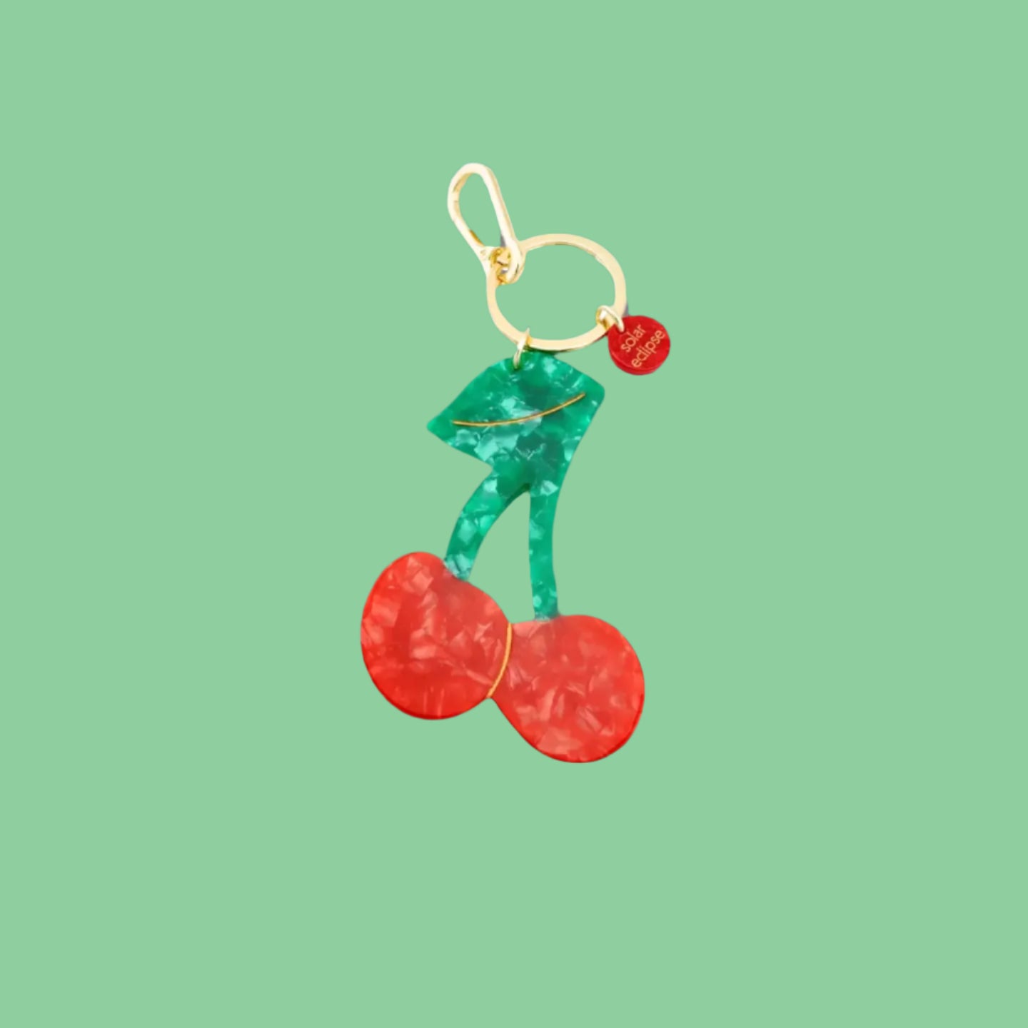 Cherry Charm & Keychain | Red and Green