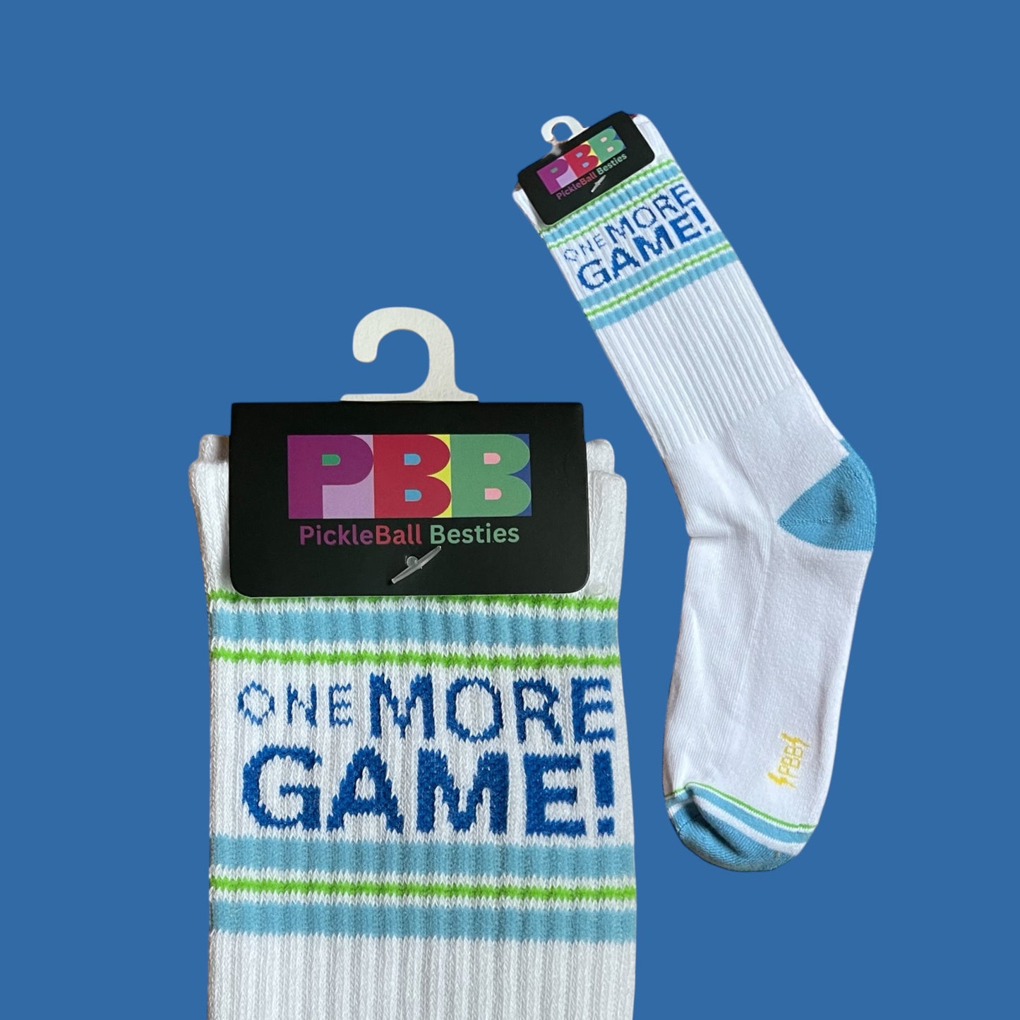 ONE MORE GAME Fun Socks | White