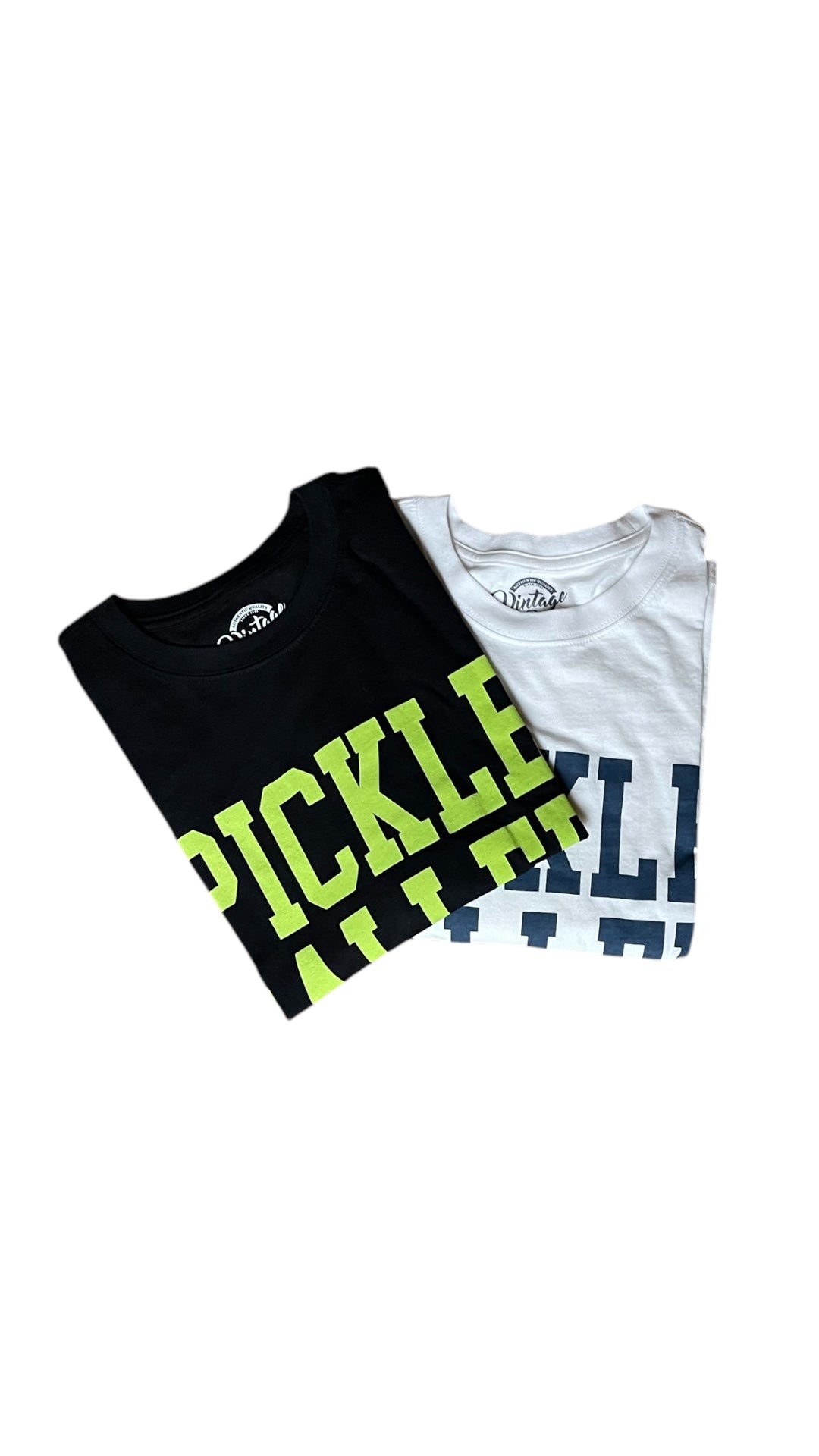 PICKLE BALLER Boxy Crop Top | Black with Lime Green