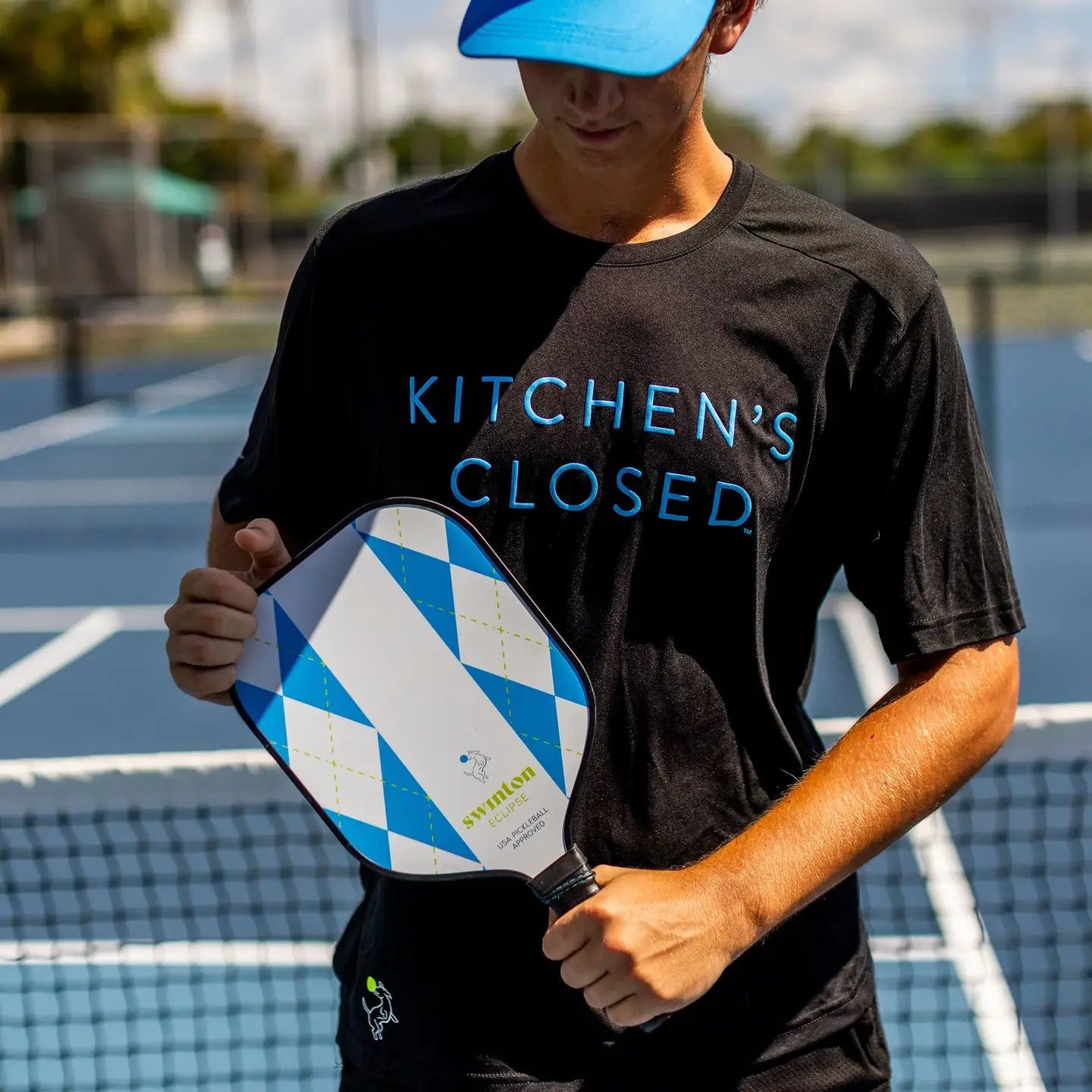 Men's Kitchen's Closed Performance Shirt | black + blue
