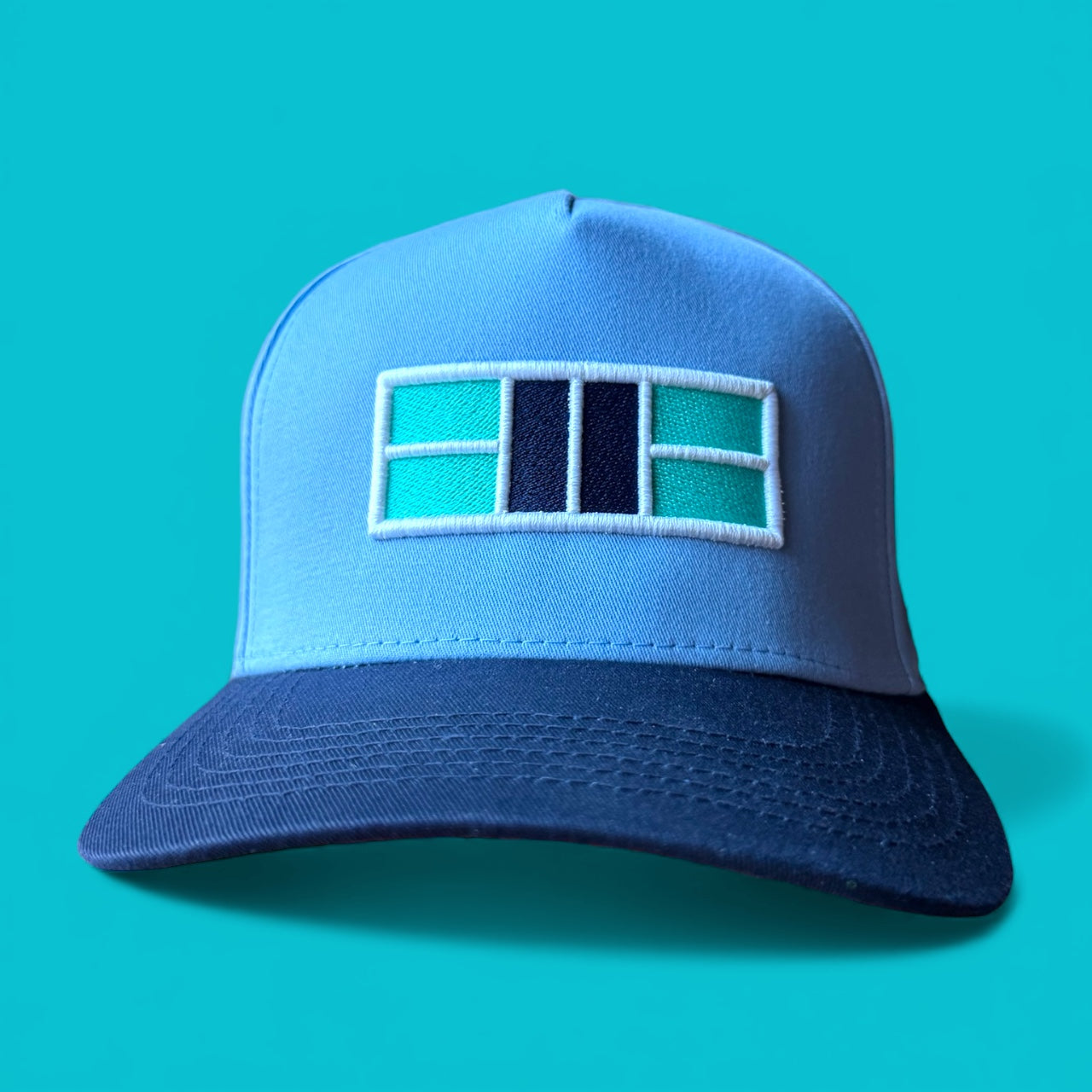 ON COURT Embroidered Pickleball Hat | light blue + navy