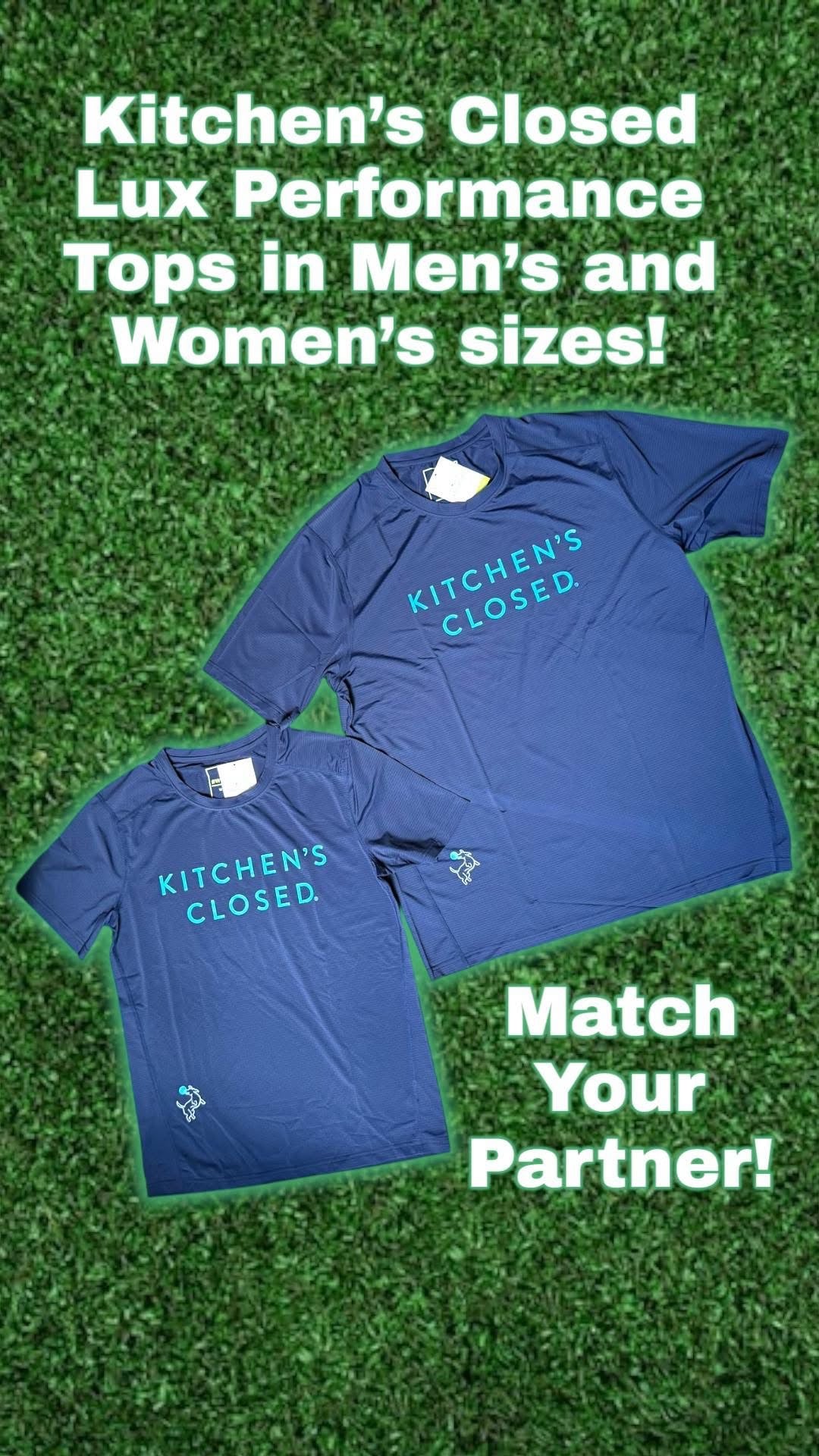 Women's Kitchen's Closed Lux Performance Shirt | Royal Blue + Electric Blue