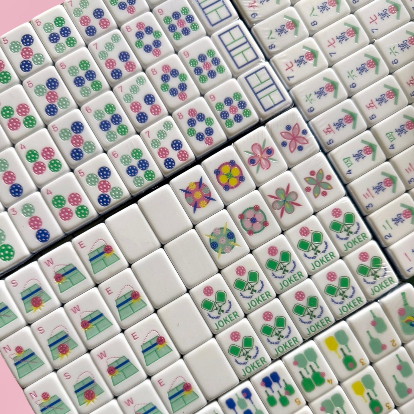 American Pickleball Mahjong Set | sage green