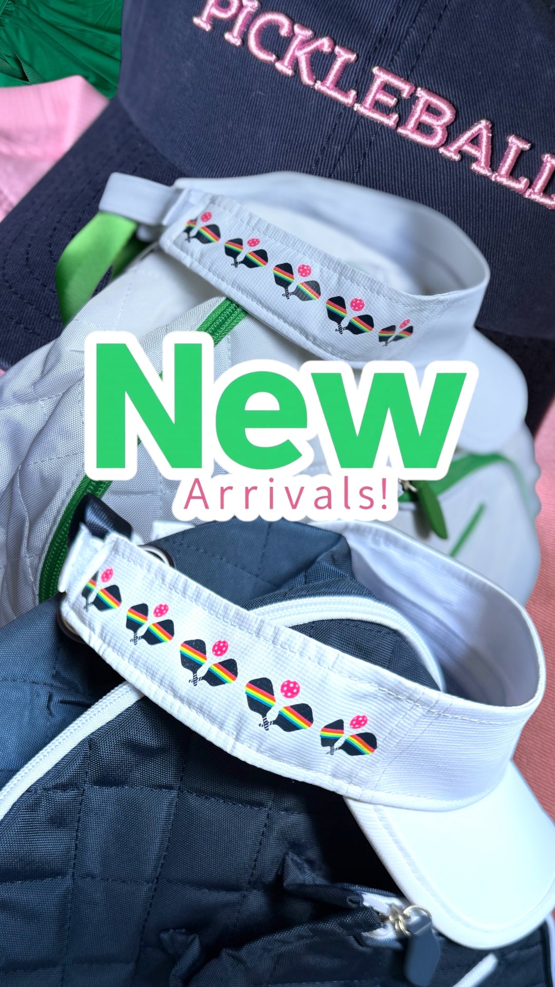 Head in the Game Paddles Visor | White + Rainbow