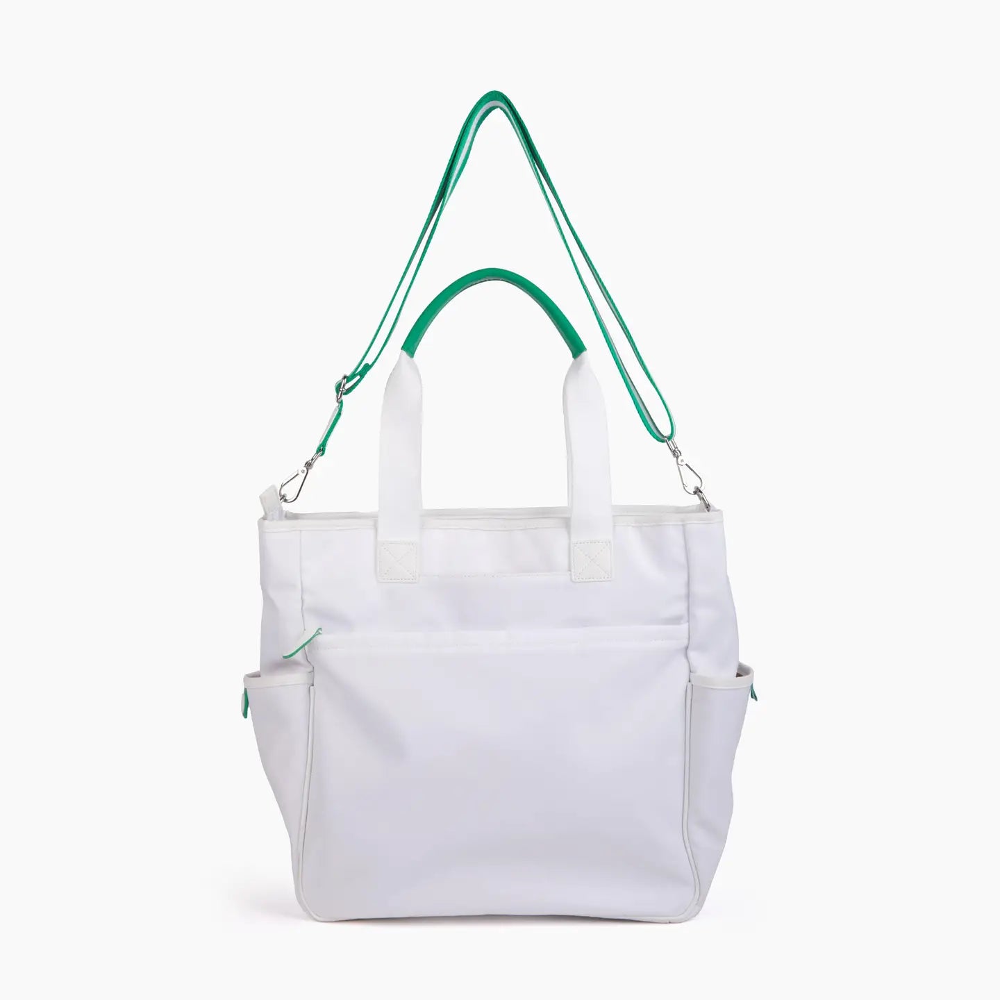 The Belle Pickleball Bag | white + green