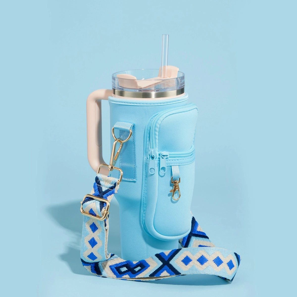 Sling Tumbler Crossbody Bag | blue