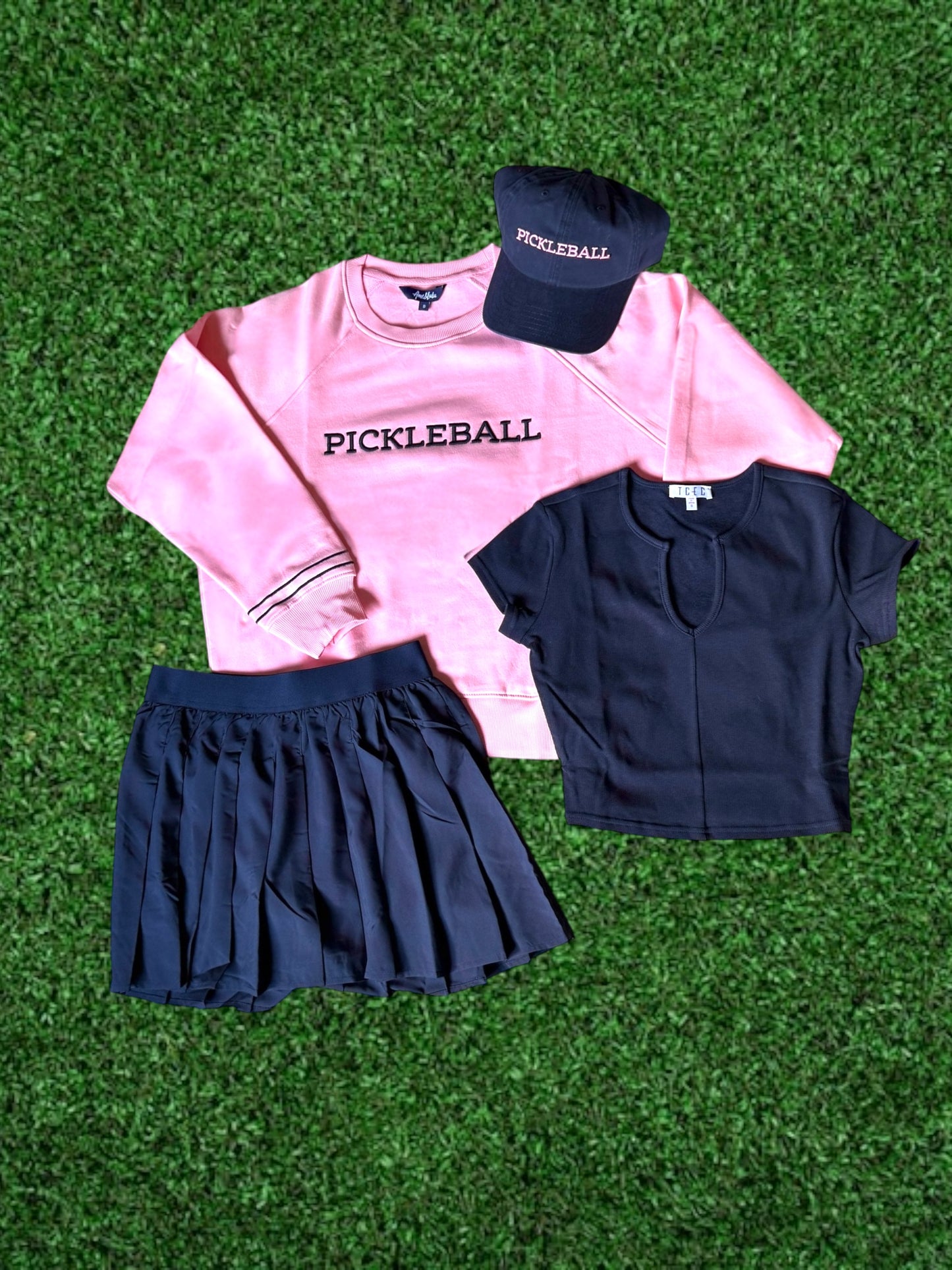 PICKLEBALL Embroidered Hat | Navy + Pink