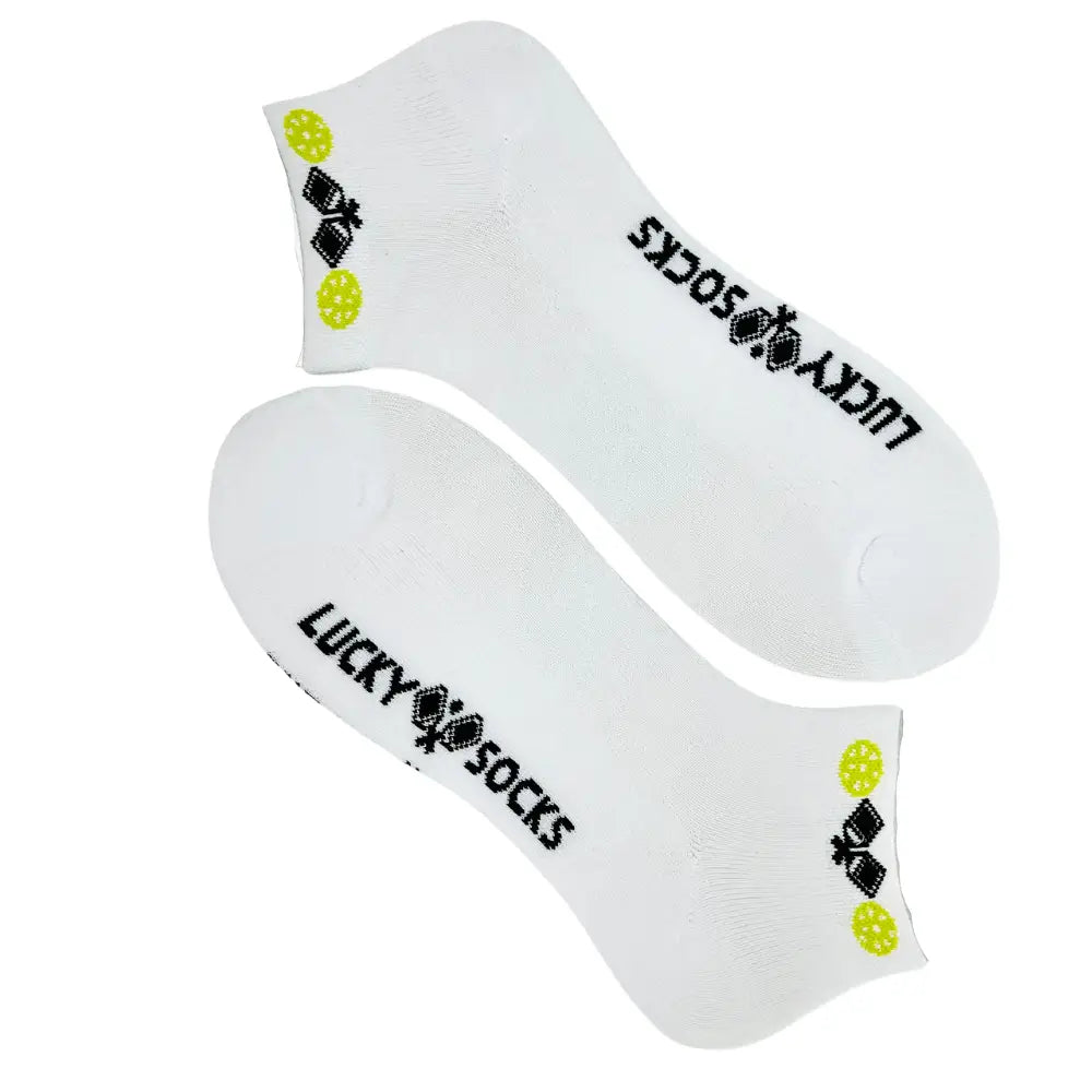 Pickleball Lucky Socks | White