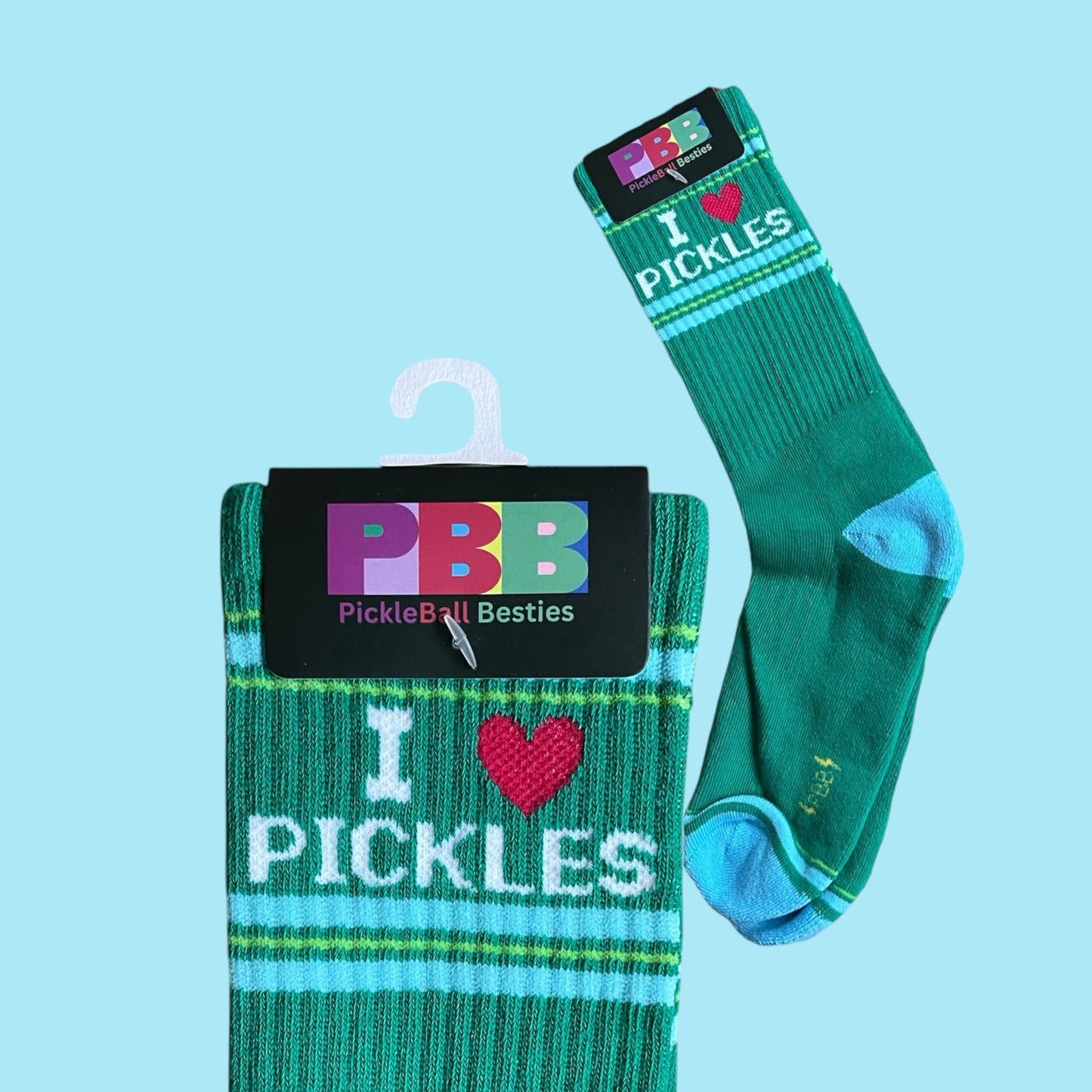 Heart Pickles Fun Socks | Green