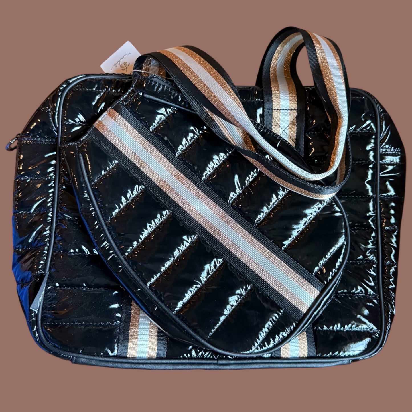 SUPER SALE! "The OG" Pickleball Puffer Tote | Shiny Black