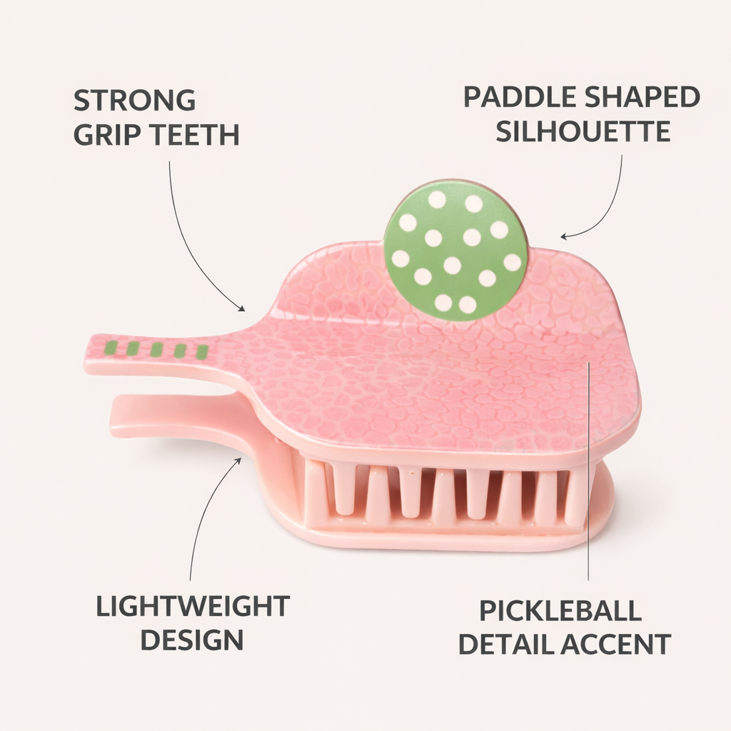 Pickleball Hair Claw | pink