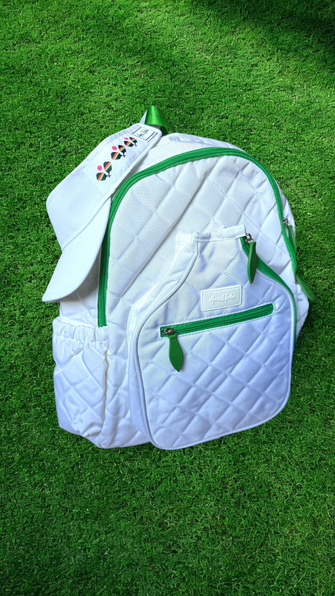 Head in the Game Paddles Visor | White + Rainbow