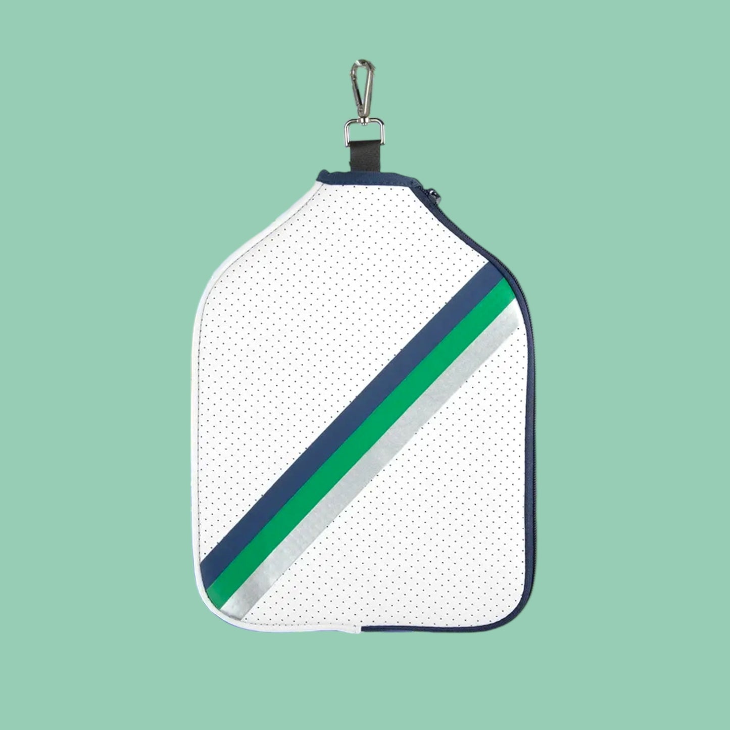 Just Dink It Pickleball Paddle Cover | white + navy + kelly green + silver