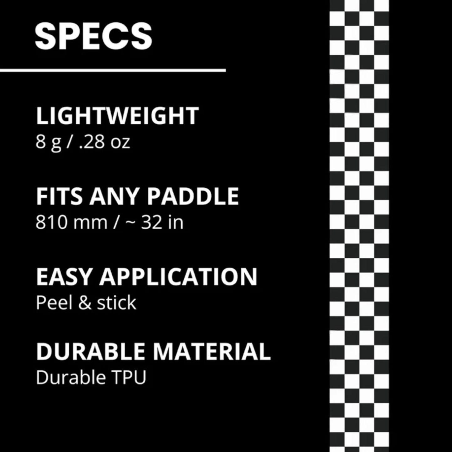 Edge Tape | black + white checkers