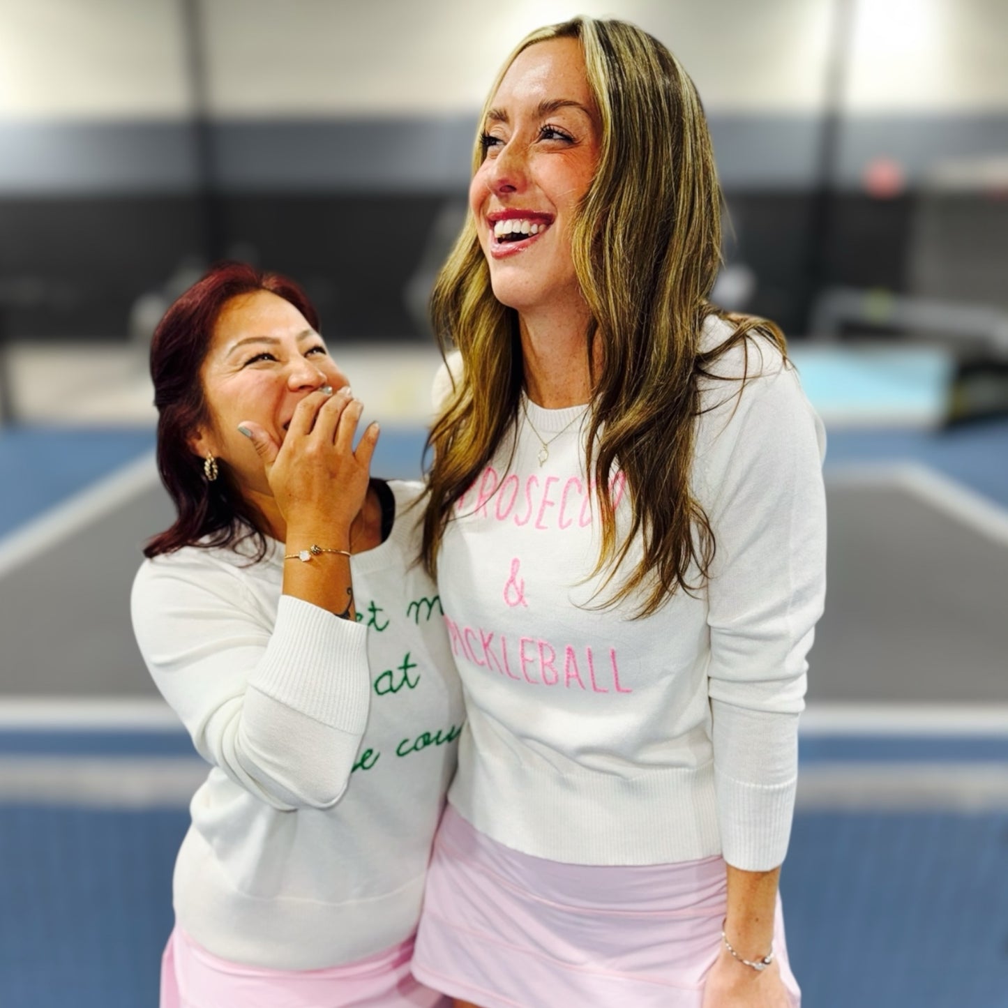 Cotton Crew Sweater | Prosecco & Pickleball