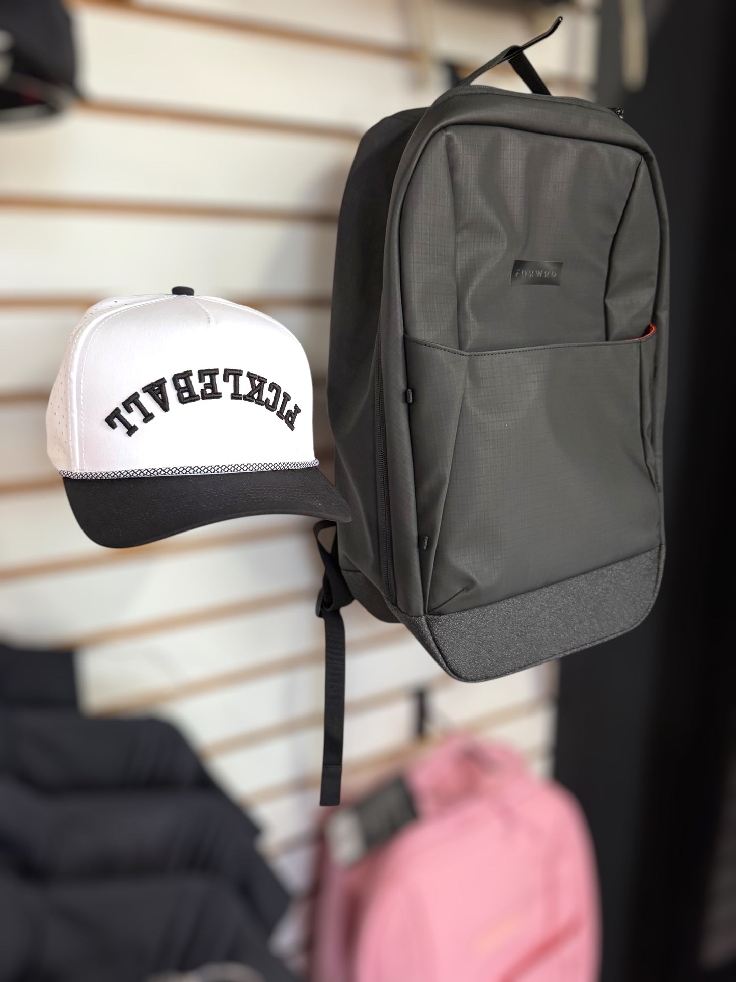 PICKLEBALL Upside Down Hat | white + black
