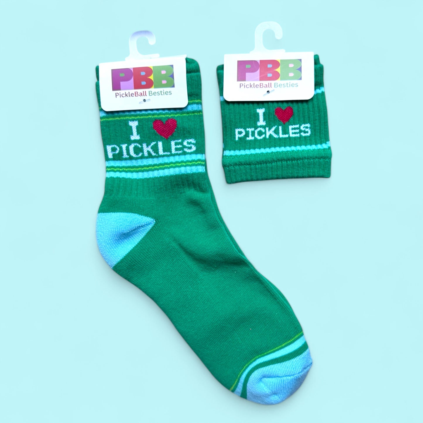Heart Pickles Fun Socks | green | short