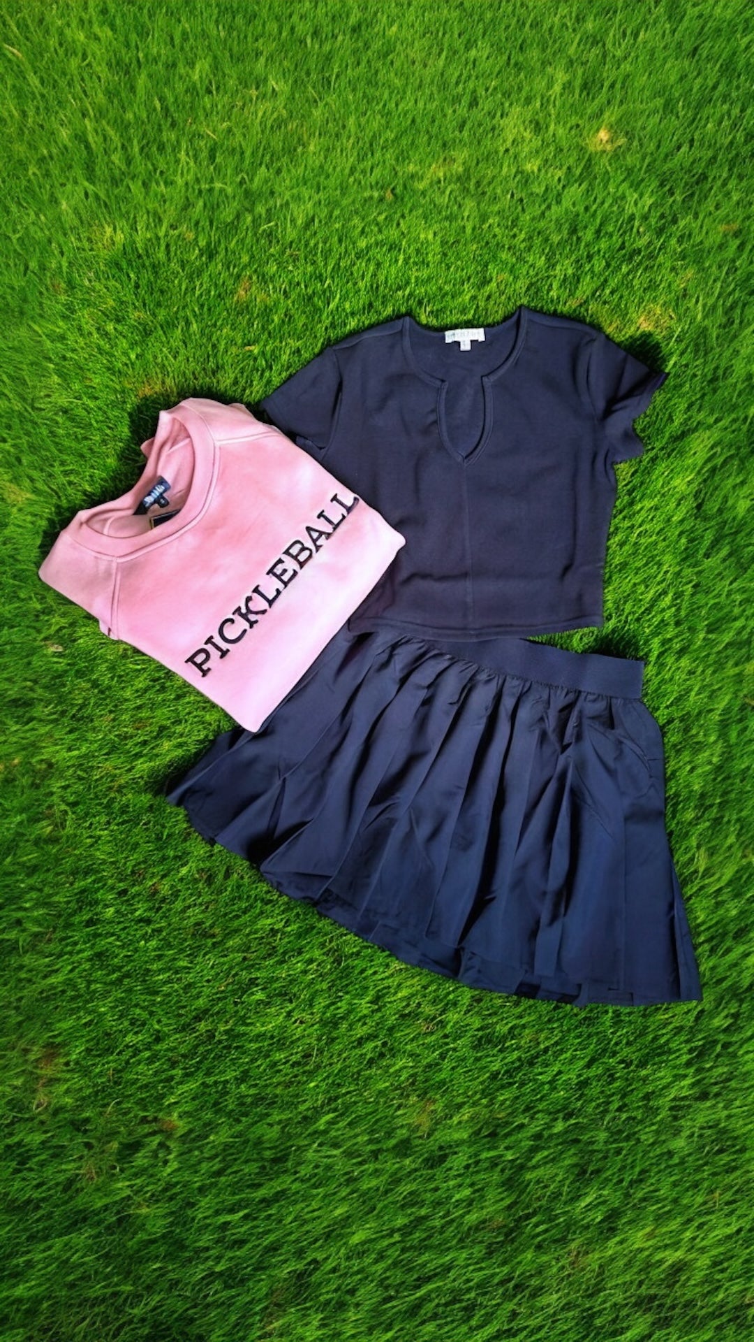 Split Neckline Athletic Crop Top | Navy Blue