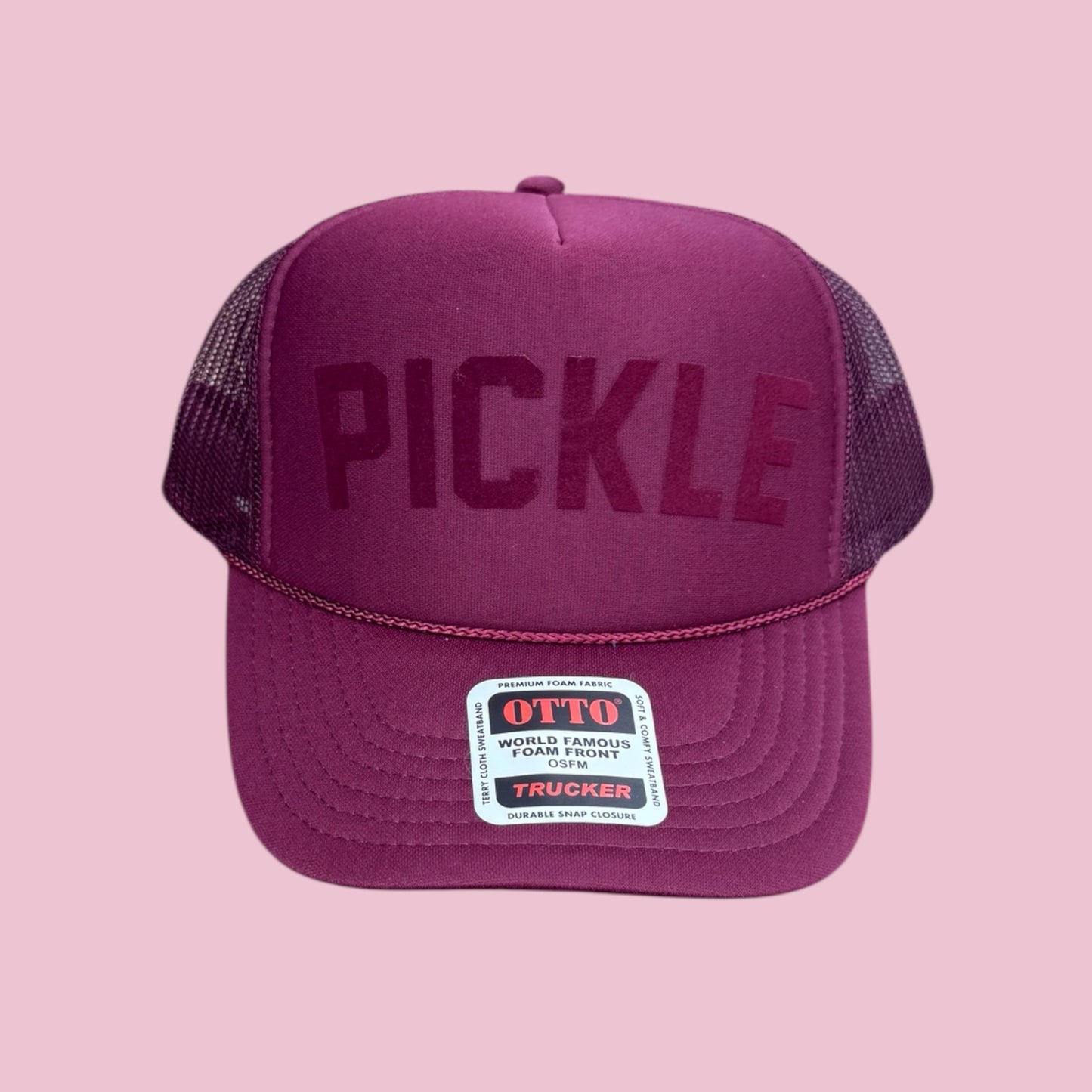 PICKLE Trucker Hat | maroon