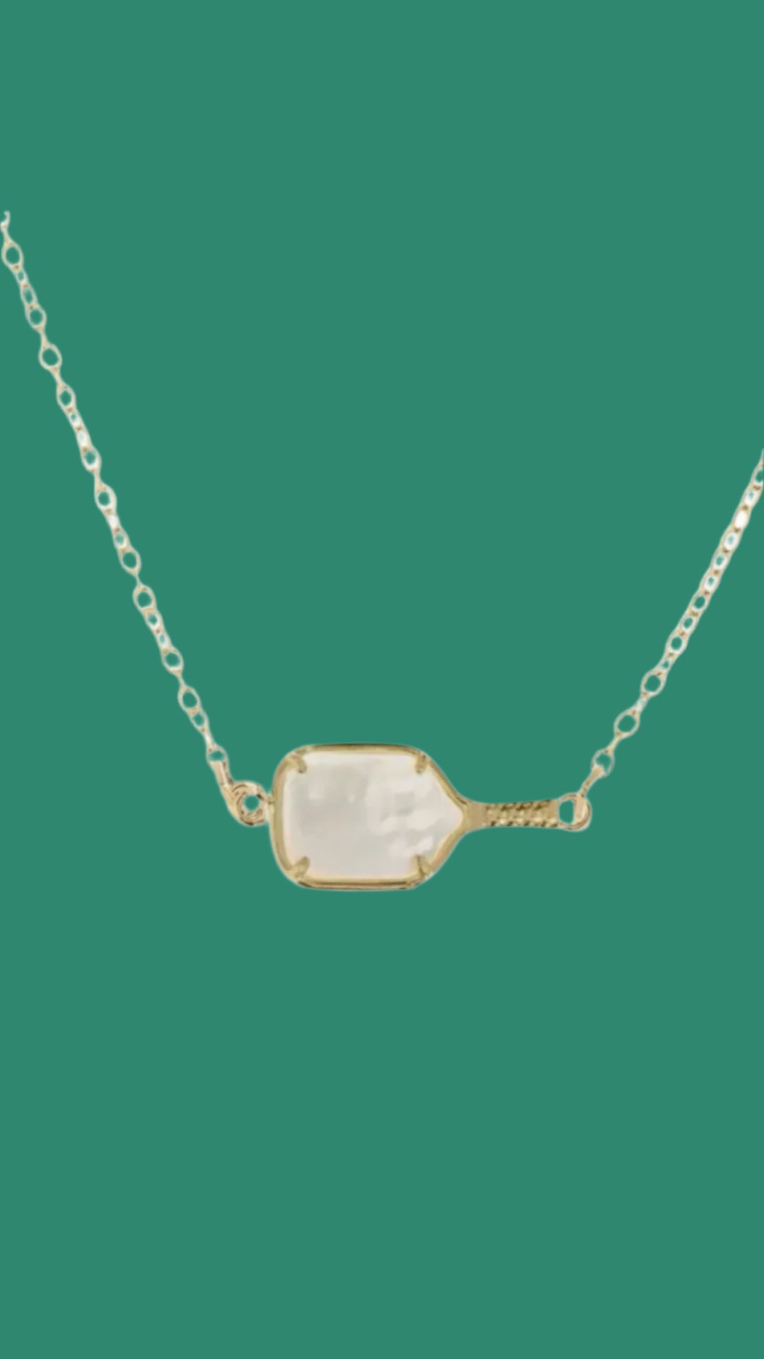 Pickleball Paddle Necklace | Gold