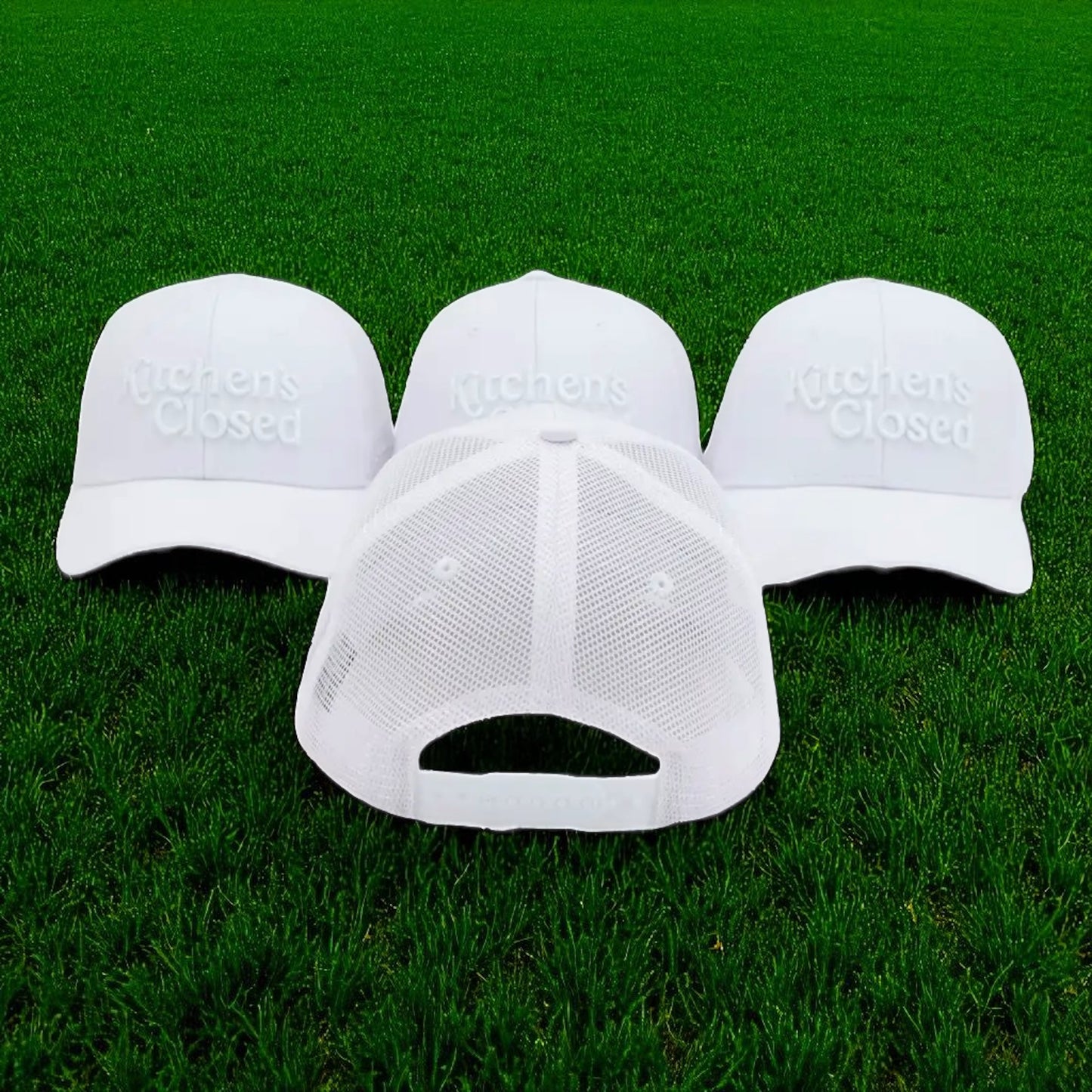 Kitchen's Closed Pickleball Hat | white + white