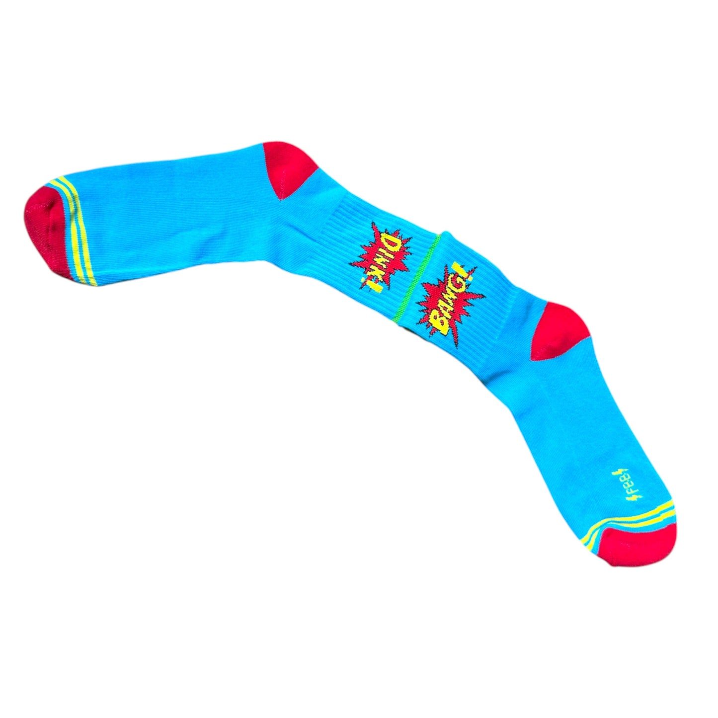 SUPERHERO Style BANG! + DINK! Fun Socks | Blue