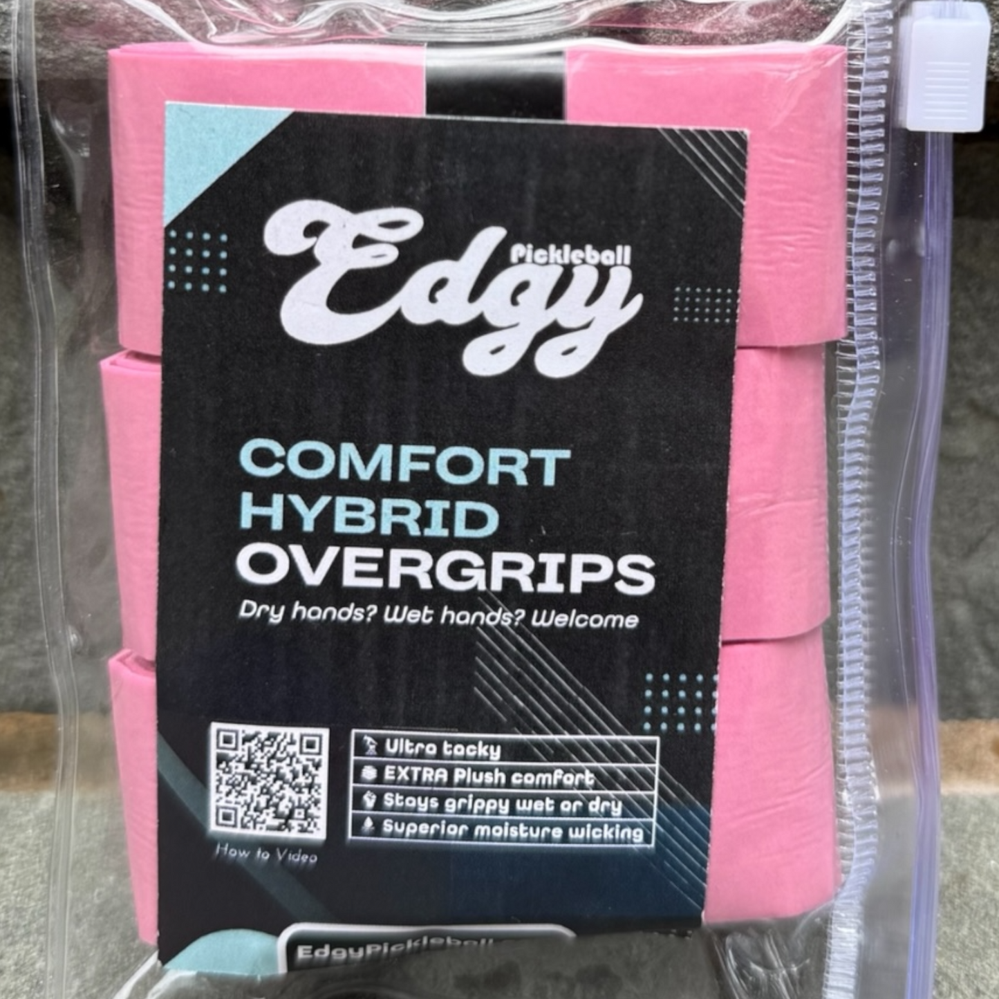 Hybrid Overgrip | 3 Pack | Raspberry Pink