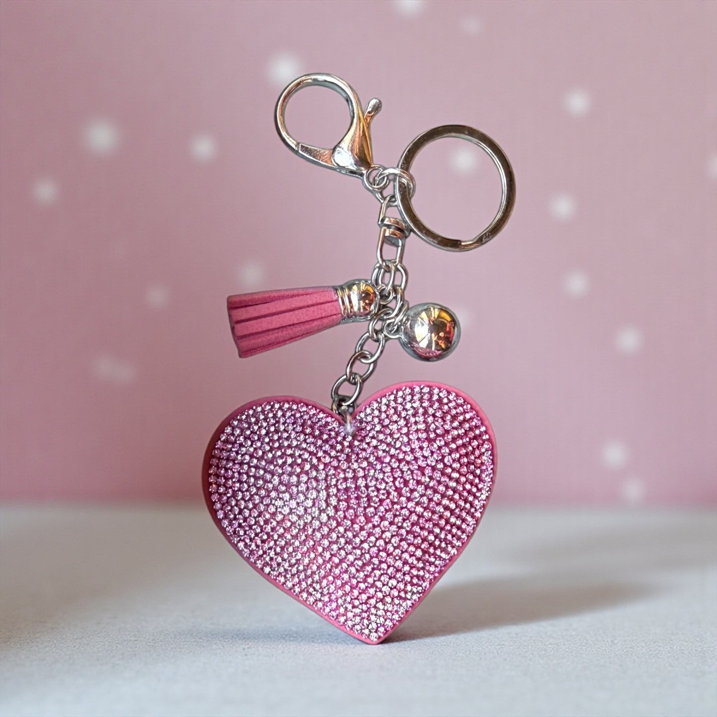 Rhinestone BLINGY Pink Heart