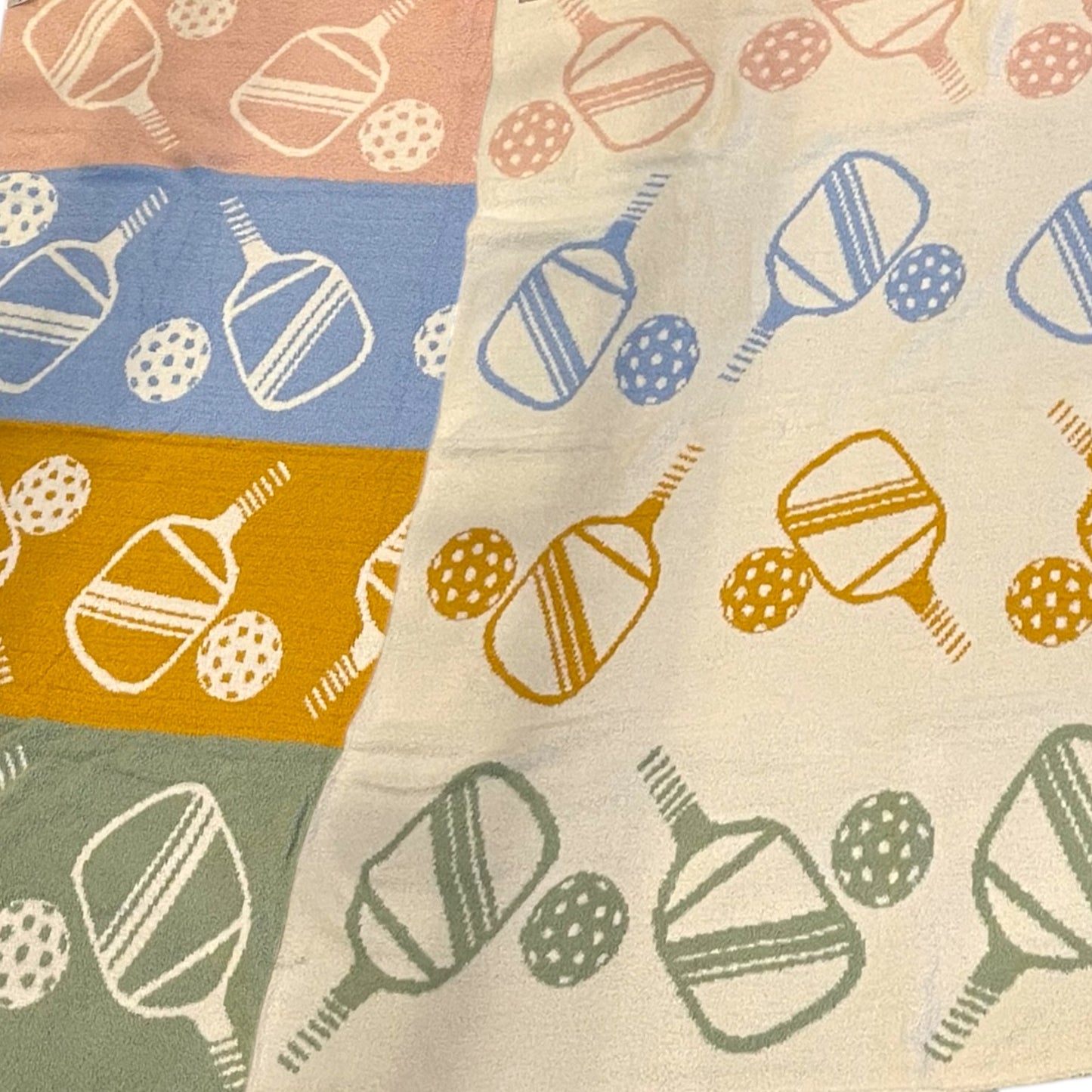 Pickleball Throw Blanket | multi color + cozy + soft