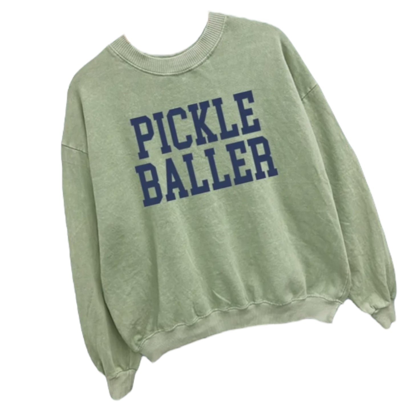 PICKLEBALLER | Mineral Washed Sage Sweatshirt