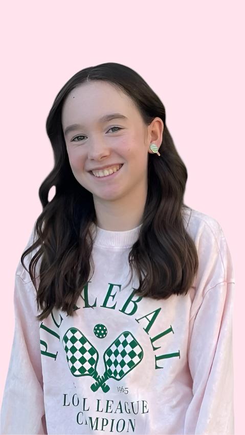 Ellie Pickleball Enamel Stud Earrings in Green & Blue