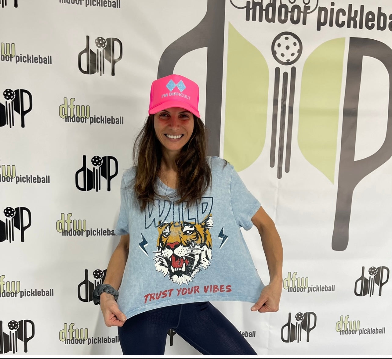 HAT SALE! I'm Difficult Trucker Hat | Hot Pink with Blue glitter