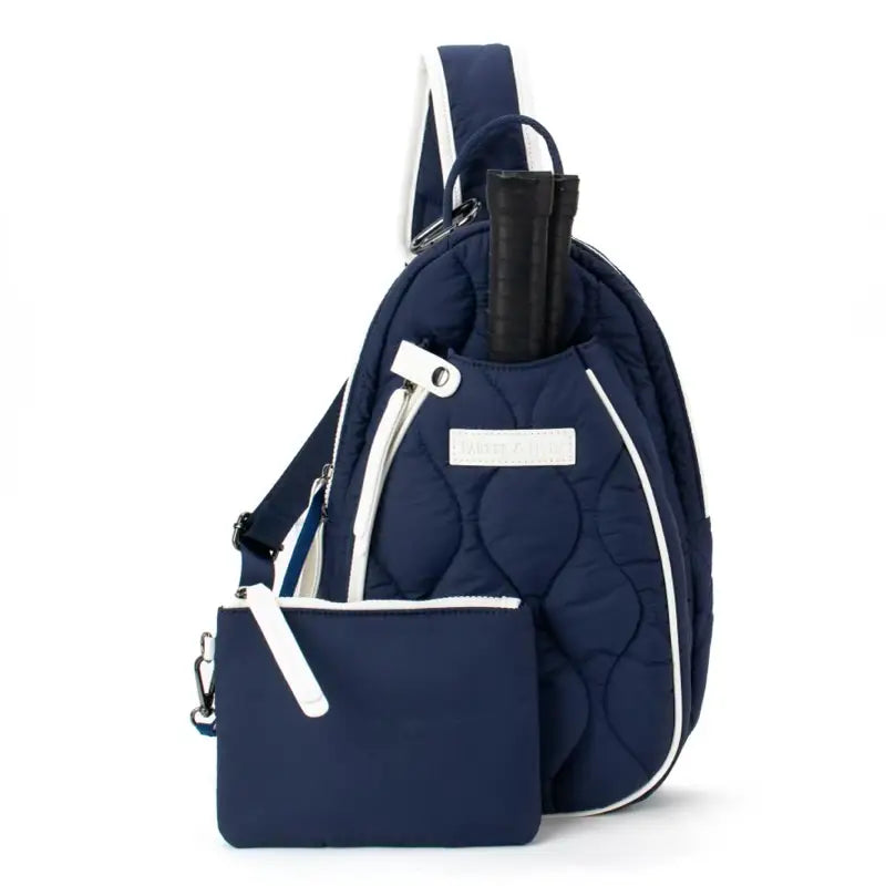 Pickleball Courtside Sling | navy + white
