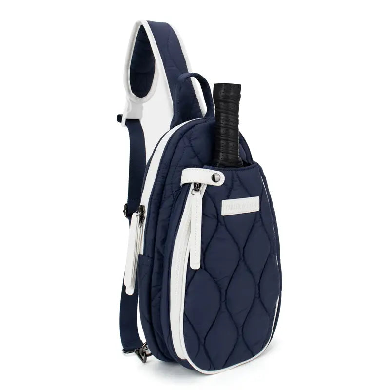 Pickleball Courtside Sling | navy + white