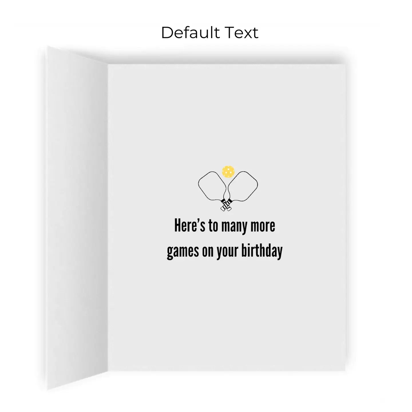 Pickleball Birthday Card | ONE MORE GAME