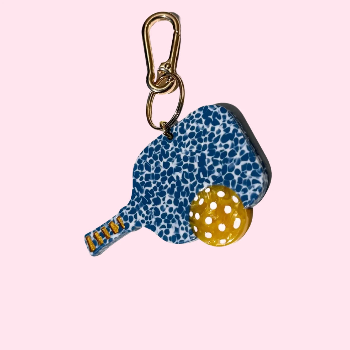 Pickleball Paddle Charm & Keychain | Blue