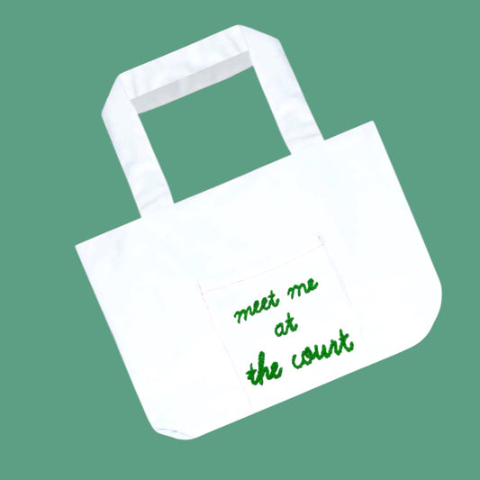 Sunseeker Take Away Tote Bag | Embroidered "Meet Me At the Court"