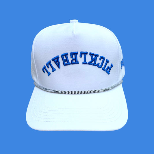 PICKLEBALL Upside Down Hat | white + royal blue