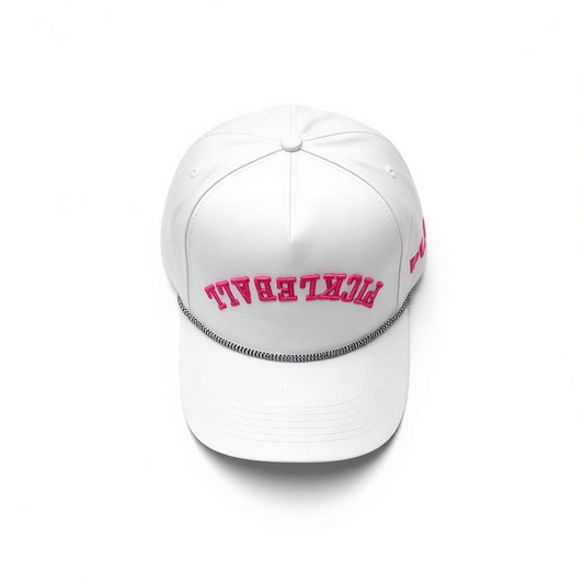 PICKLEBALL Upside Down Hat | white + hot pink