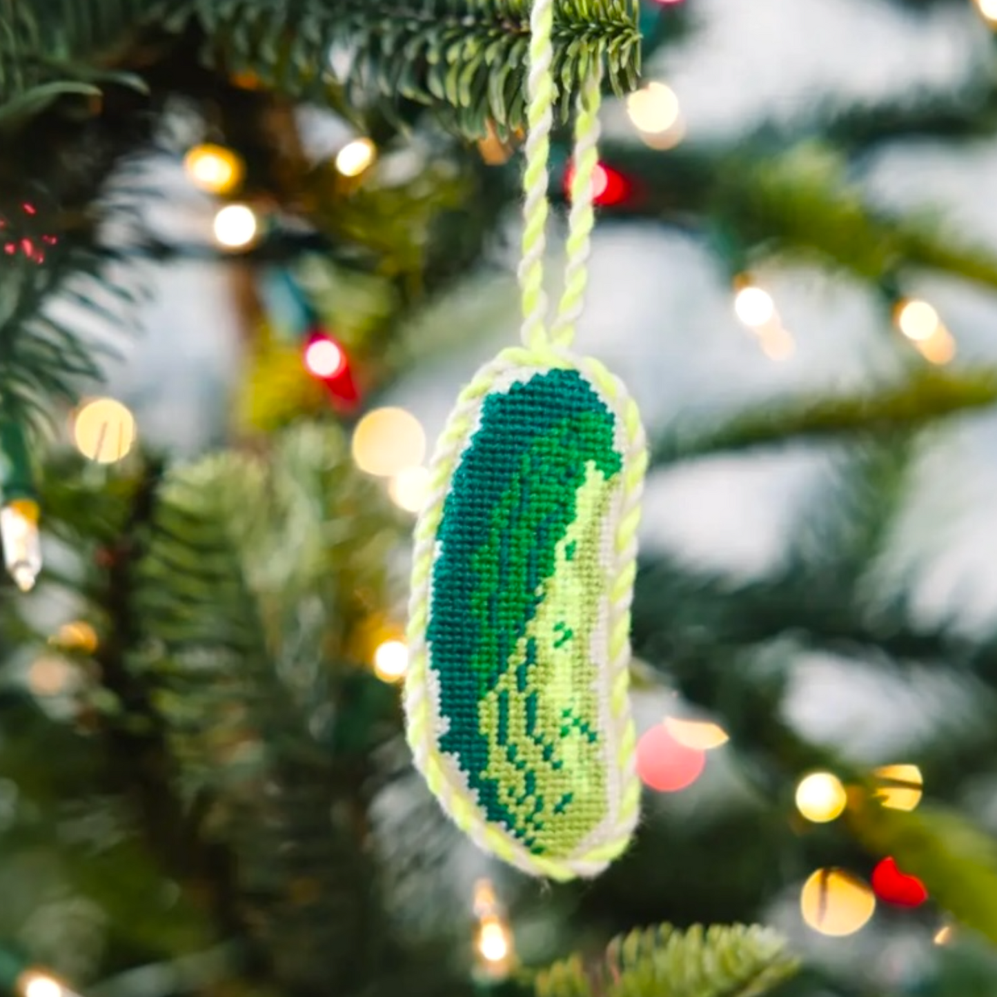Needlepoint Ornament | pickle