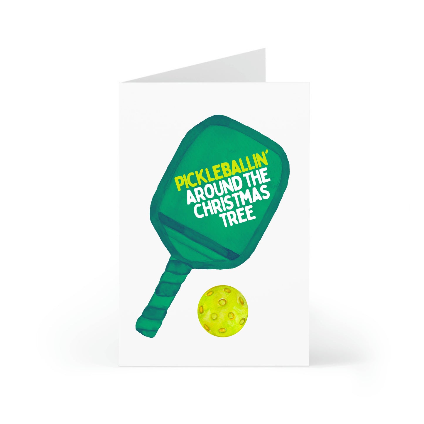 Pickleball Christmas Card | Pickleballin' Around the Christmas Tree