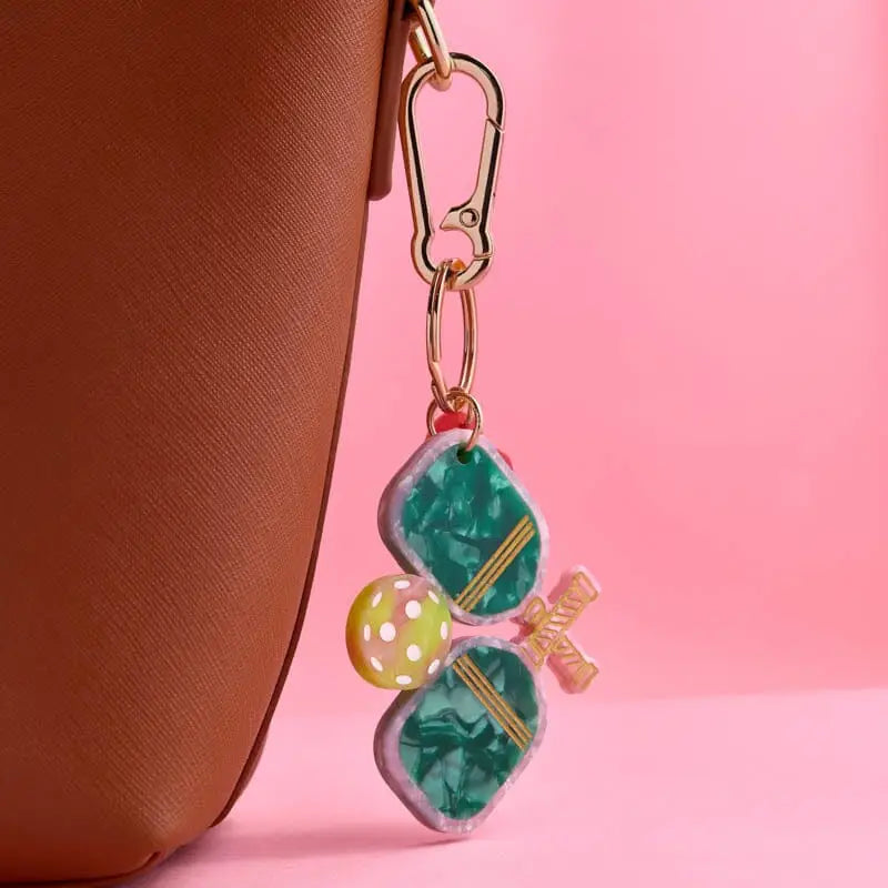 Pickleball Paddles Bag Charm