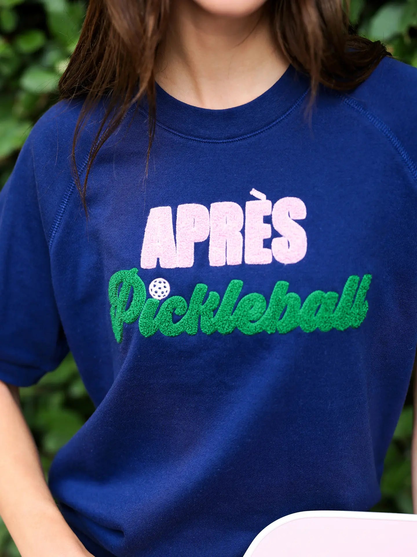 Après Pickleball Short Sleeve Sweatshirt | Navy