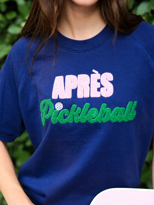 Après Pickleball Short Sleeve Sweatshirt | Navy